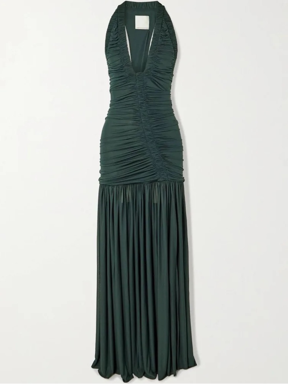 Christopher Esber Orion Open-back Ruched Jersey Gown